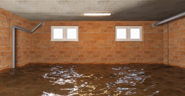 Basement Flood Repair in Brick